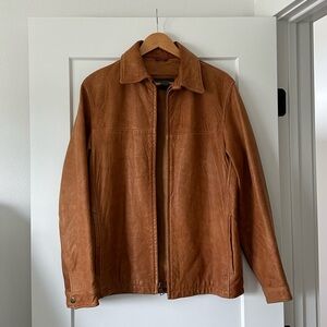 Banana Republic Leather Jacket Zip Up